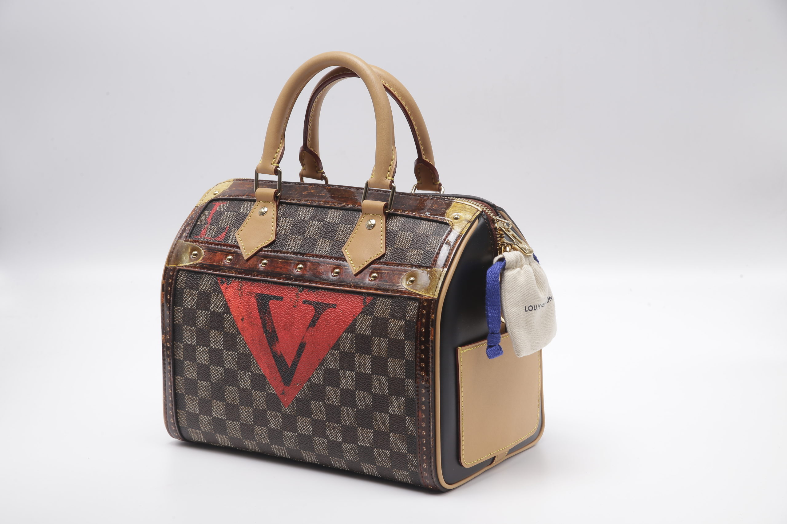 Louis Vuitton Speedy 25 Bag Limited Edition Time Trunk Noir
