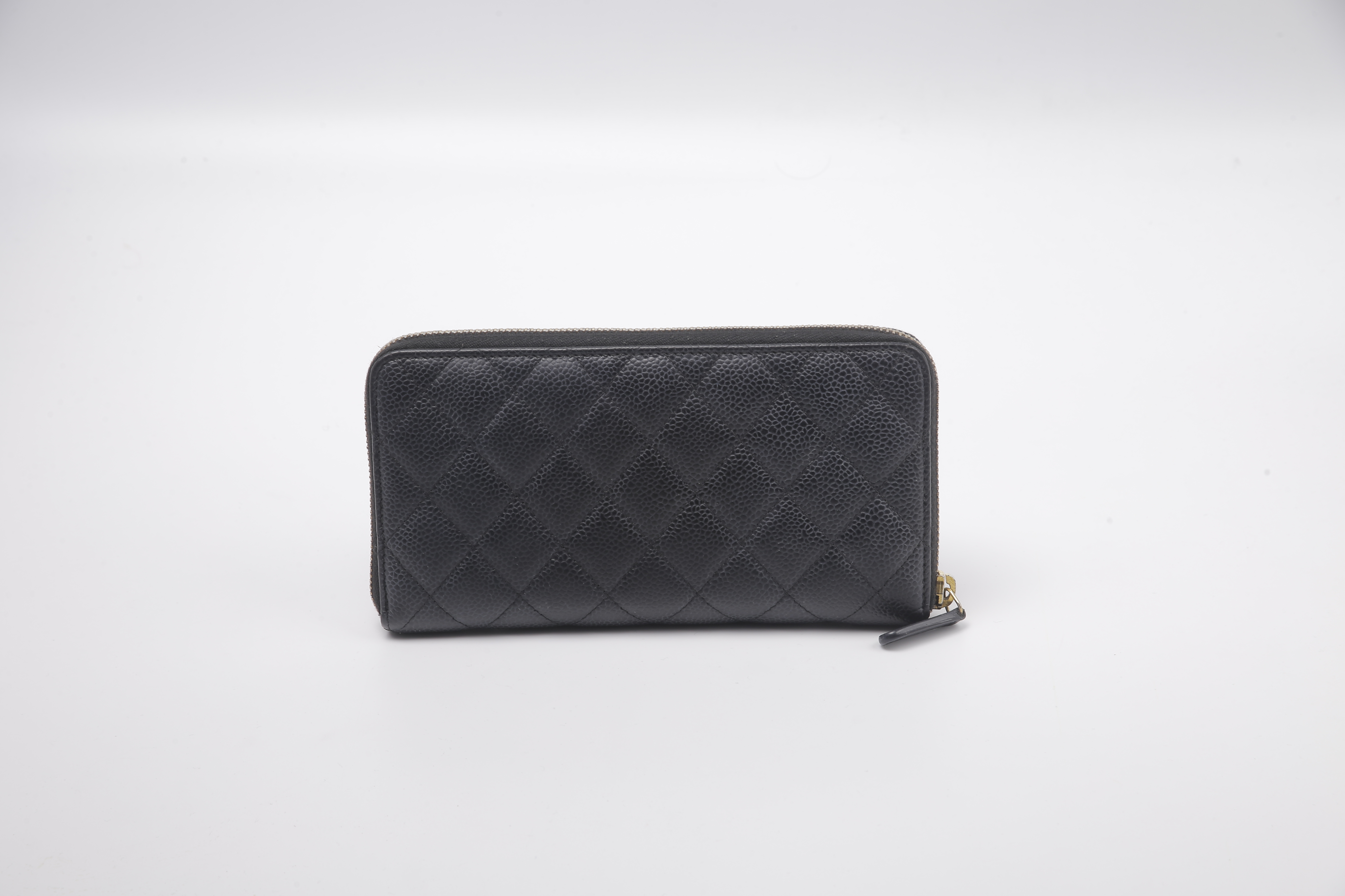 Chanel Zippy Long Wallet in Black Caviar GHW 