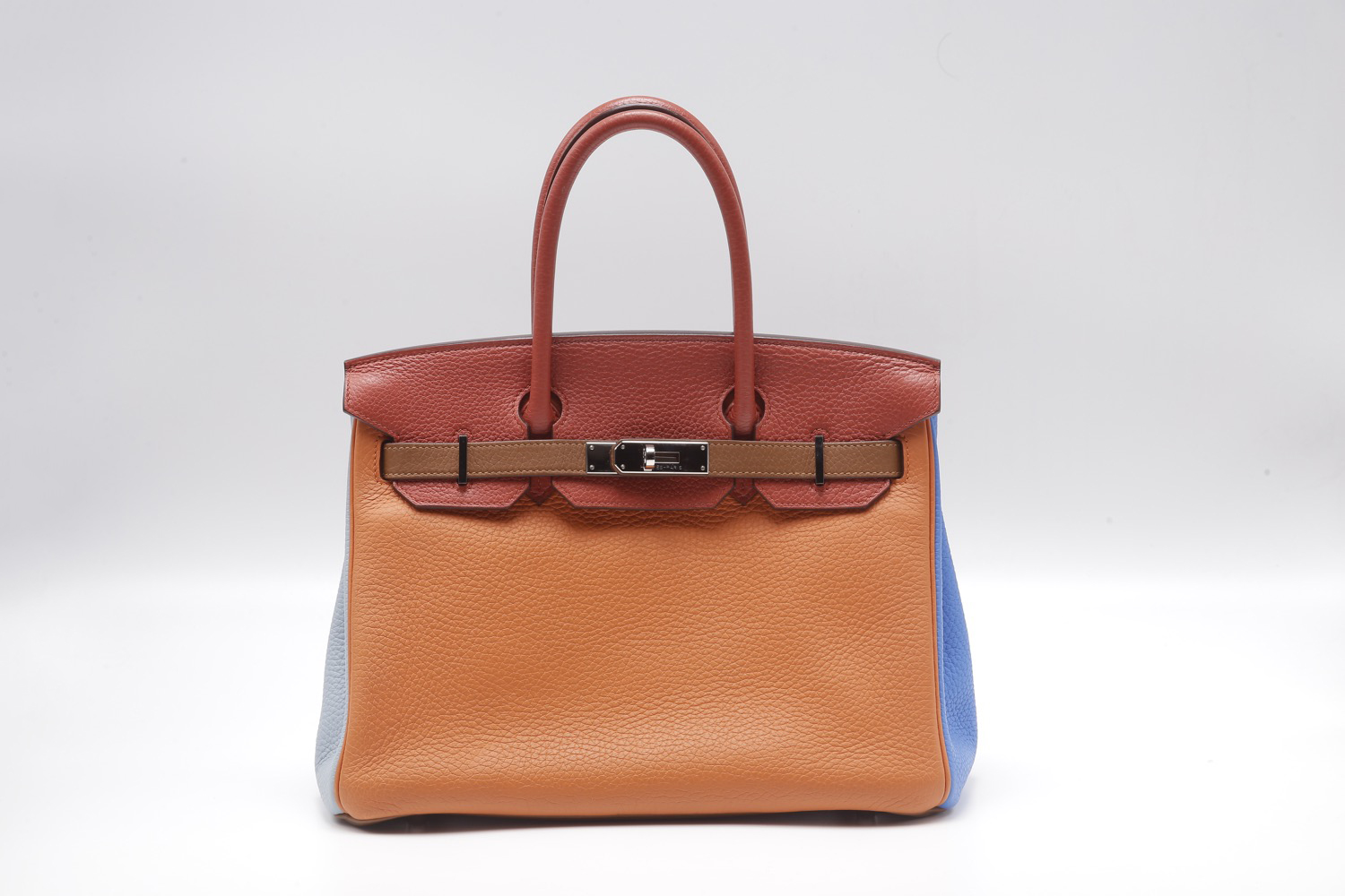 Pre-owned Hermes Birkin 35 Rouge Vif Ostrich Palladium Hardware