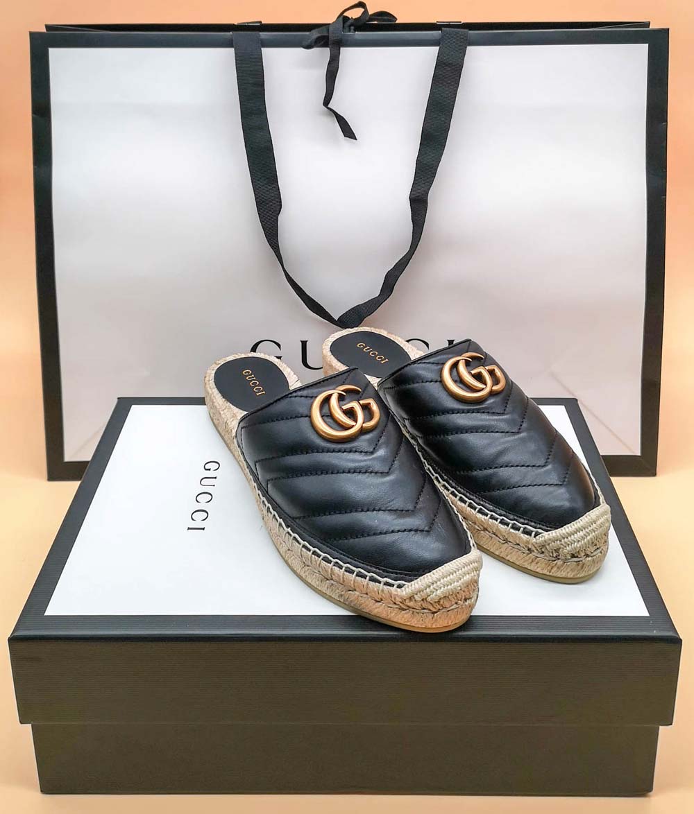Gucci Leather Espadrille with Double G - Selectionne PH