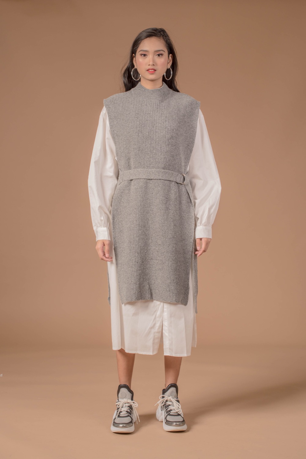 Olivia Long Wool Top - Gray - Selectionne PH