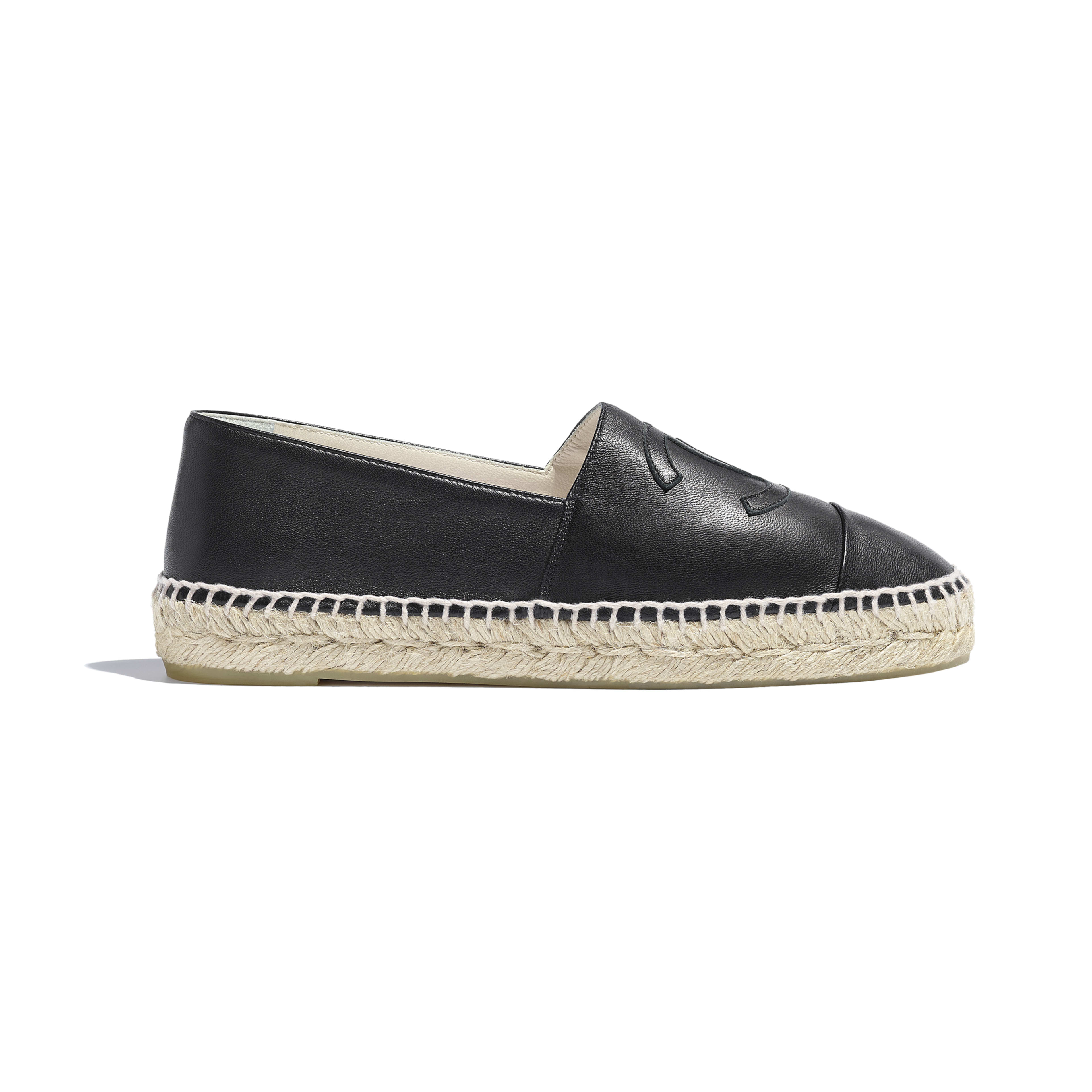 Leather espadrilles Chanel Black size 40 EU in Leather - 30627391