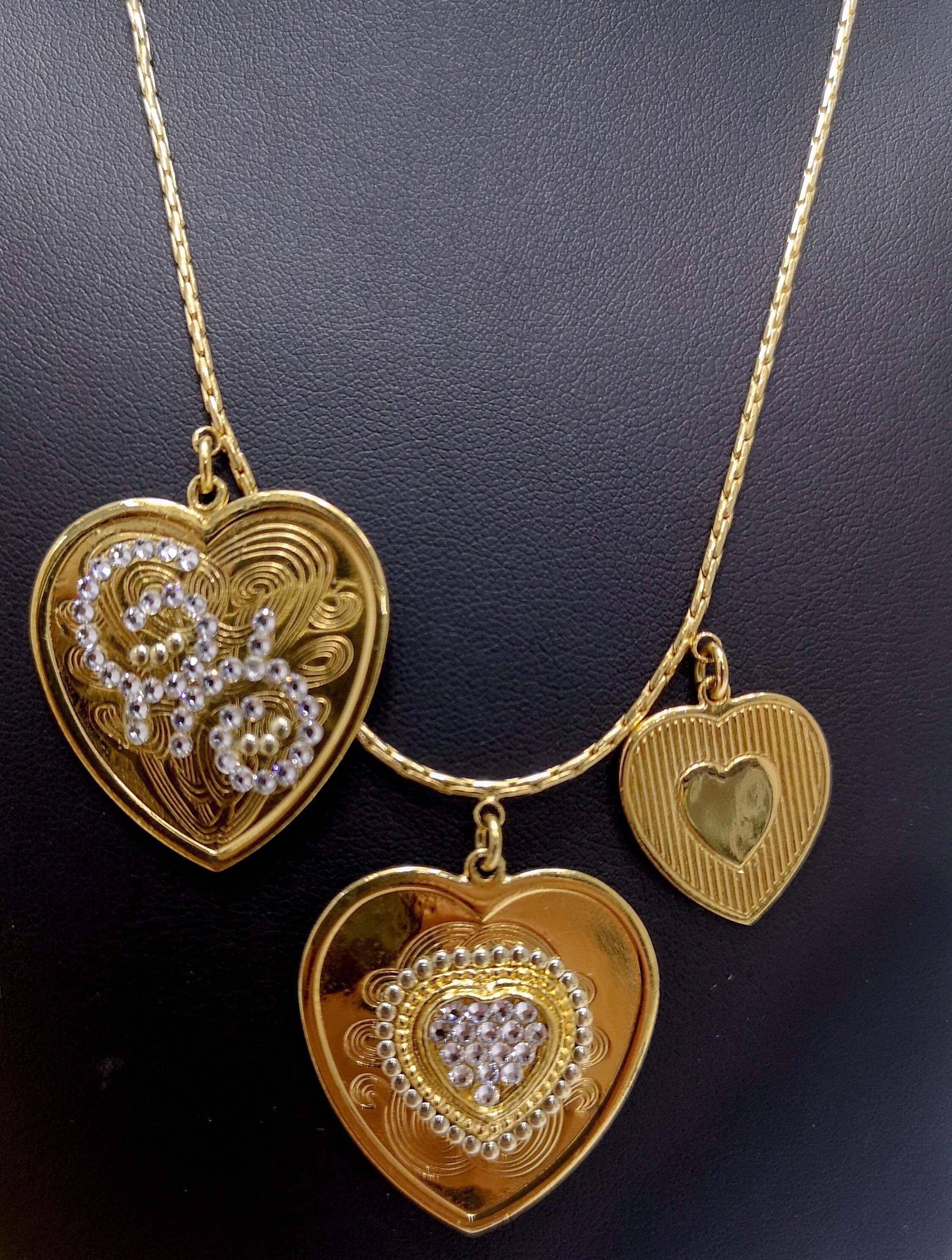 Gas Bijoux Heart Necklace with Stones (for Pre-order) - Selectionne PH
