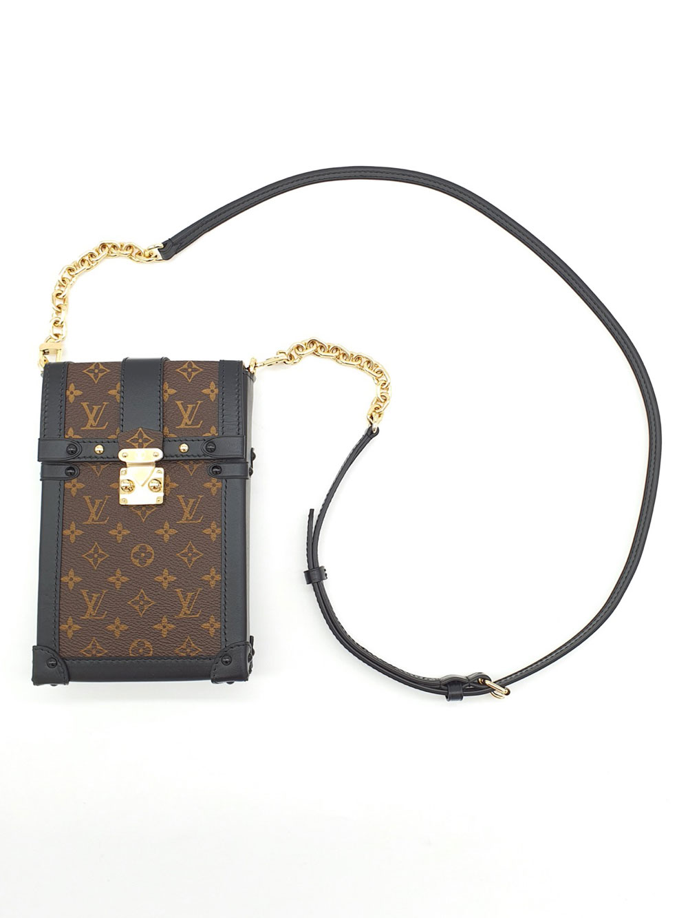 Louis Vuitton Black Epi Leather Vertical Trunk Pochette Bag