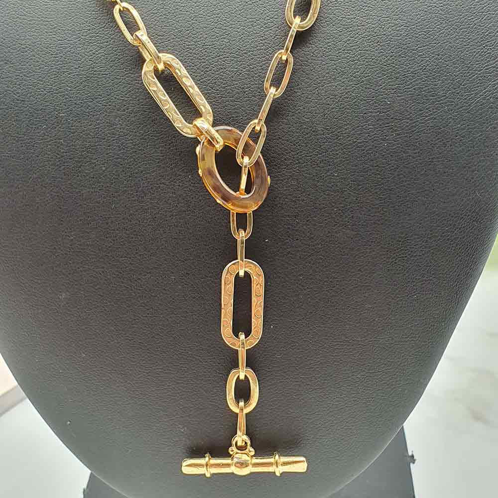 Gas Bijoux Escale long necklace acetate gold - Selectionne PH